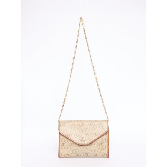 Christian Dior Beige Honeycomb Canvas Crossbody Bag - Picture 1 of 11